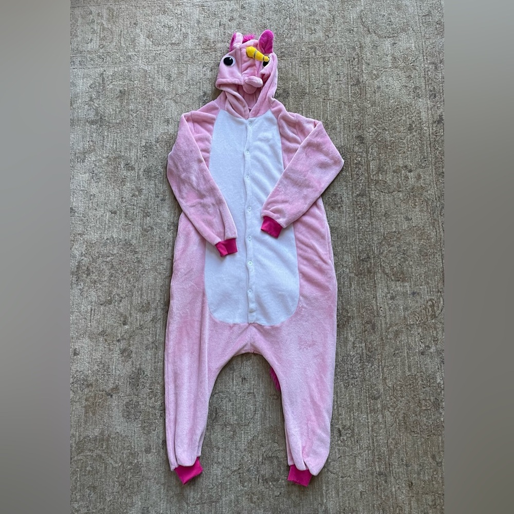 Pink and White Unicorn Onesie Pajamas - Picture 16 of 16